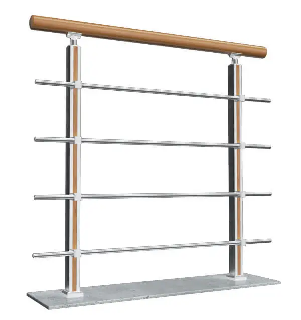 Drvo Četvrtasti model aluminijumske ograde
